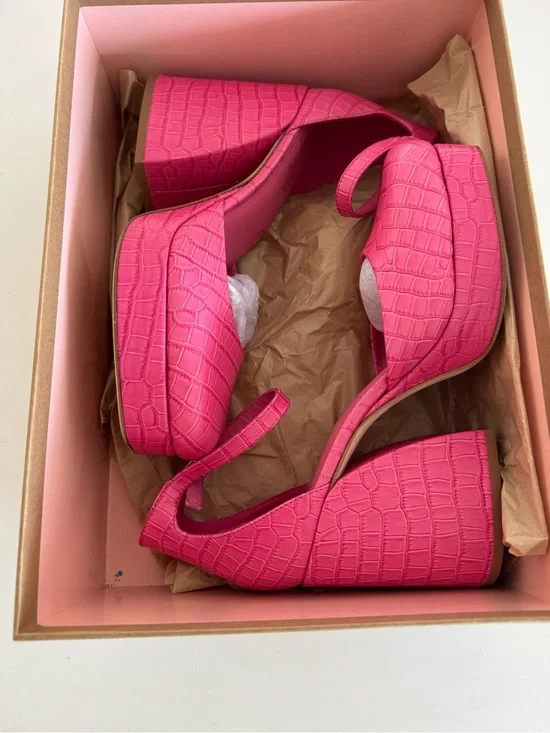 Nib Charlotte Stone Pink fran Platform Heels