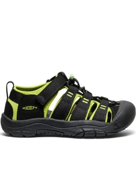 Keen Newport H2 Youth Sandals - Black/Lime Green