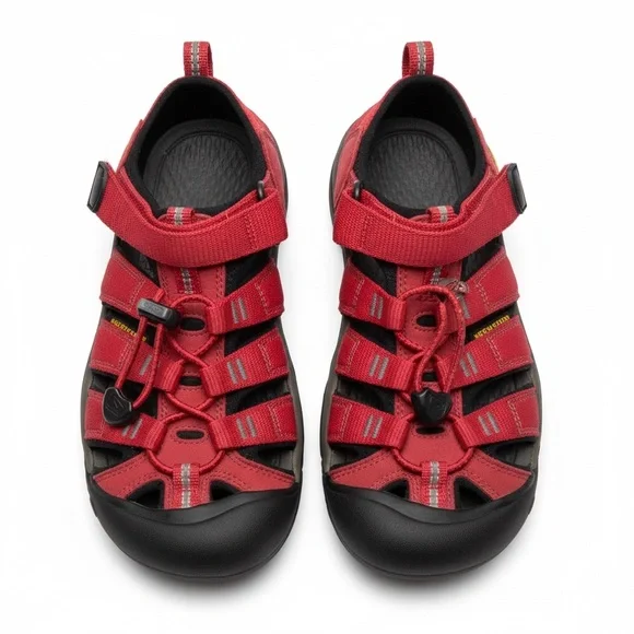KEEN Kids Waterproof Sport Sandals Red Black Trail Hiking Shoes Beach Summer 1