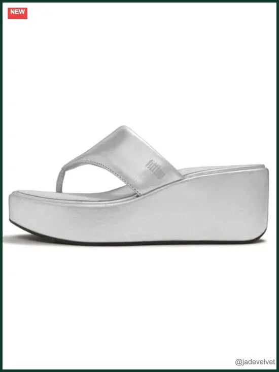 Platform Wedge Sandals with Slip-Resistant Rubber Sole