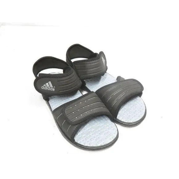 Adidas Adjustable Sport Water Sandals Boy Unisex Black Silver Size 5