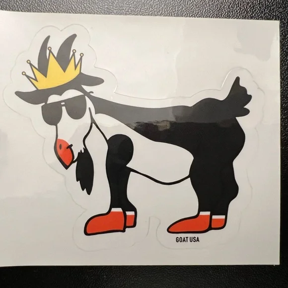 GOAT USA Cool Goat Sticker - Black, Red, and Yellow