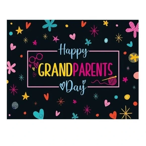 Happy Grandparents Day Backdrop 7x5ft Grandma Grandpa Photography Banner Decor