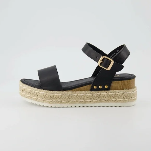 Cushionaire Melissa Platform Wedge Espadrille Sandals in Size 7.5