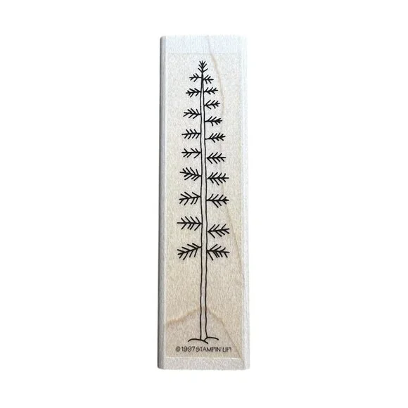 Stampin Up PINE TREE Rubber Stamp 1997 4 1/2‎ X 1”