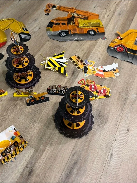 Construction Truck Party Decorations - Yellow