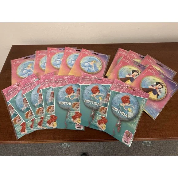 Lot Off 16 Disney Princes Foil Balloons Birthday Party
