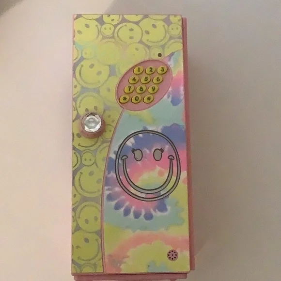 Justice Smiley Face Combination Tie Dye Locker, (Preloved)