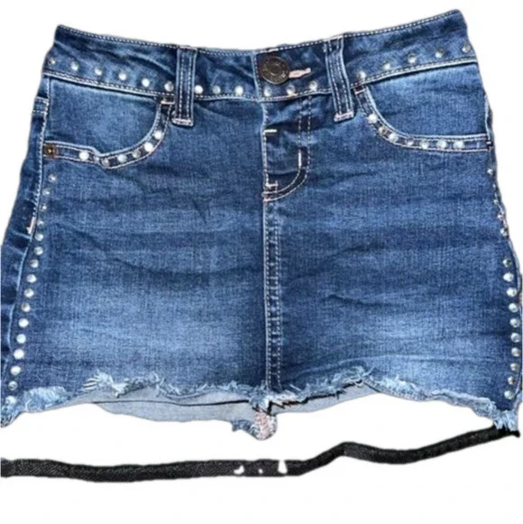 2/$25 Denim skort skirt with shorts