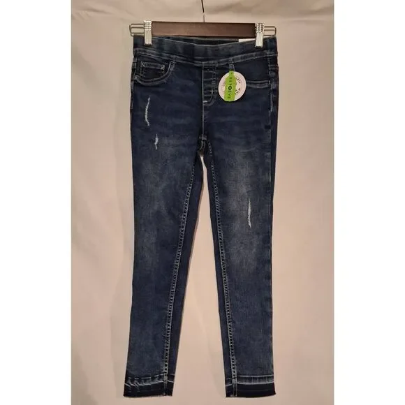 Justice Girls Denim Pull-On‎ Stretch Distressed Legging Size 10 NEW