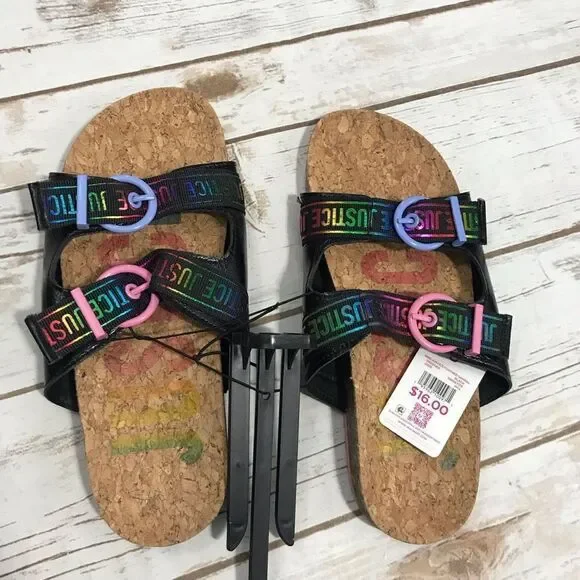 Justice Girl’s Sandals‎ Shoes Size 5 New