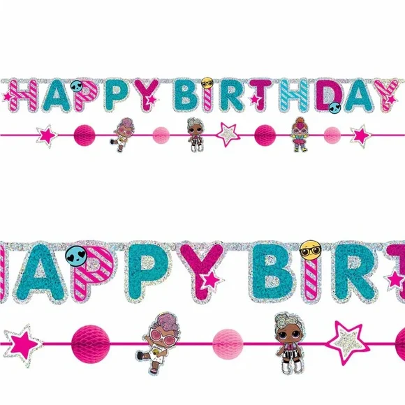 LOL Surprise Dolls Together 4EVA Letter Banner Birthday Celebration Kit