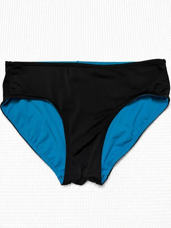 Justice Girl's Reversible Bikini Swim Bottom Size 14 Blue Black