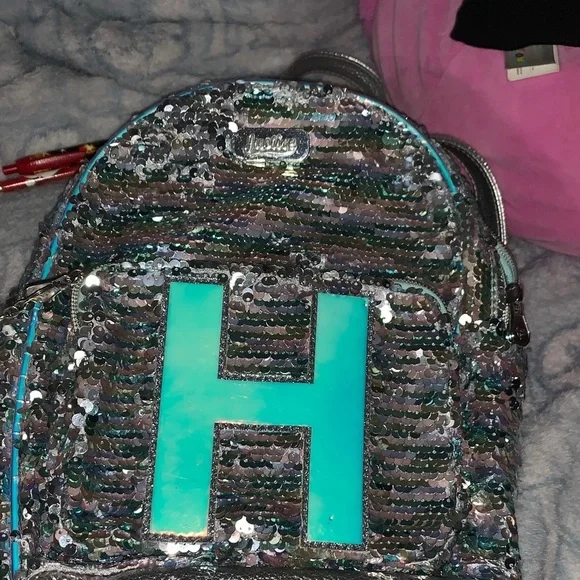 Justice Sequin Backpack with Holography “ H”