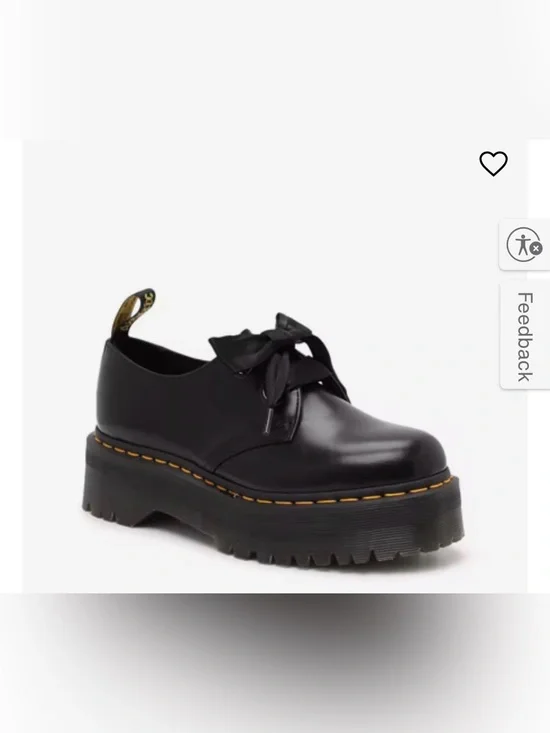 Dr. Martens Holly Platform Oxford - Women's size 8 patent leather black EUC
