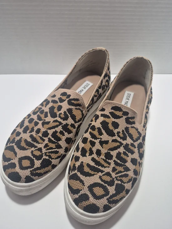Steve Madden Women's Leopard Print Slip-On Sneakers - Tan/Black