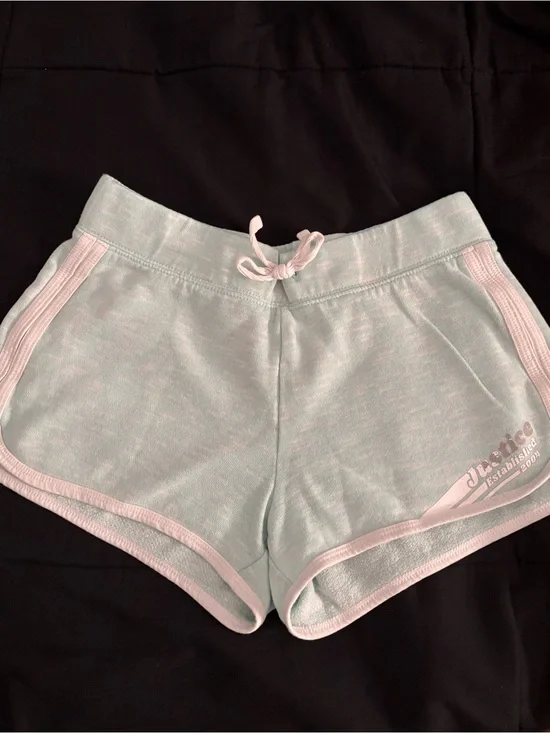 Justice Light Mint Shorts with White Trim