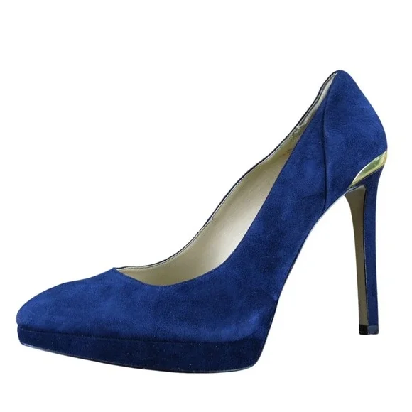 Zara Women ‎ Platform Purple Leather Pump 39 Medium Gently Used 2025