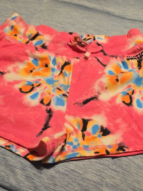 Justice Pink Tie-Dye Crewneck Top