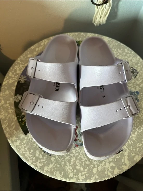 Birkenstock Lilac Double-Buckle EVA Slides