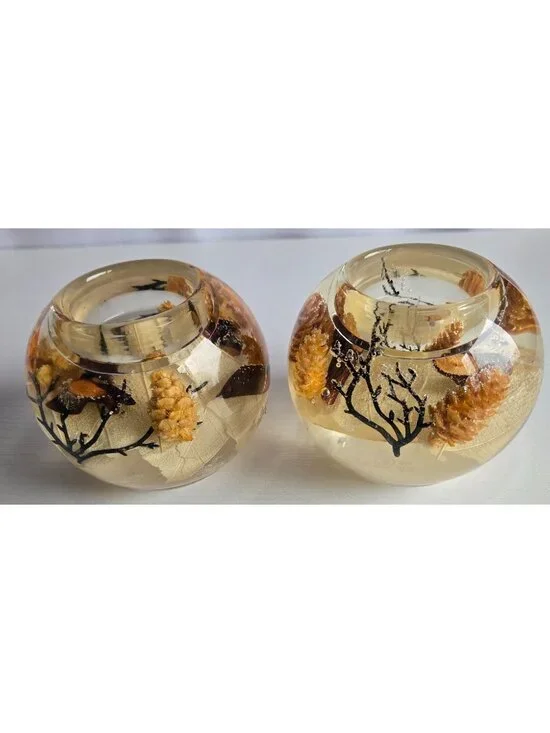 Two VTG German Dreamlight - Traumlicht Heinrichshall Tea Light/ Votive Holders