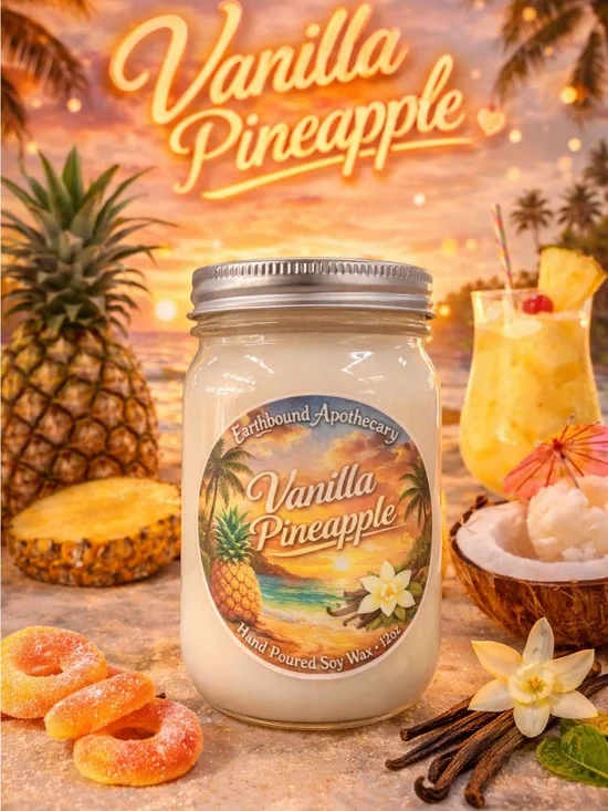 Vanilla Pineapple 12oz Soy Candle
