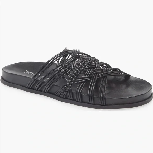 Jeffrey Campbell Intwined Slide Sandal in Black Size 8 NIB