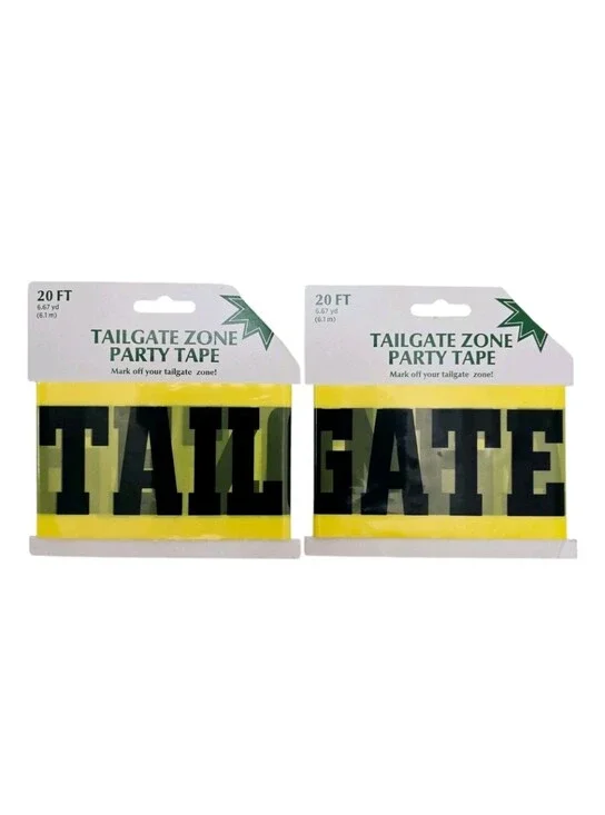 2 New Football Sports Tailgate Zone Party Decorations Supplies Tape Banner 40ft