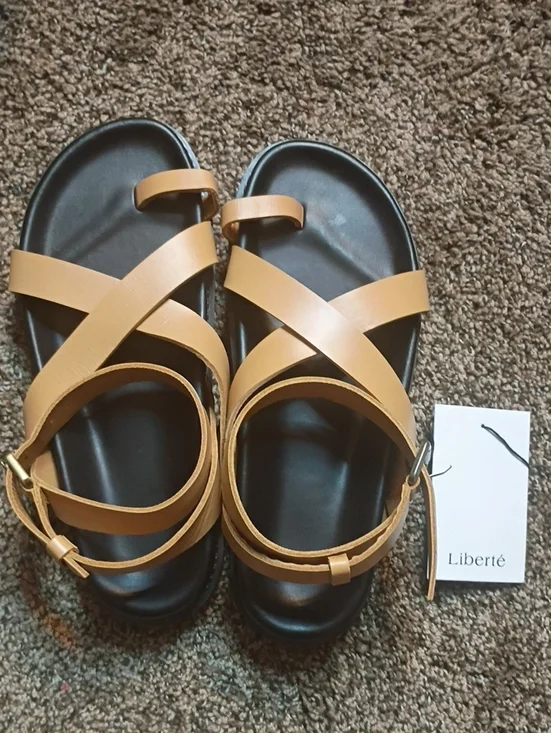 Liberté Tan Strappy Women’s Sandals