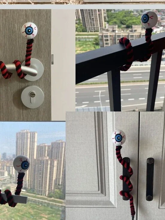 6 Pack Eyeball Twist Sticks Halloween Decorations Drink Halloween Doorknob Car
