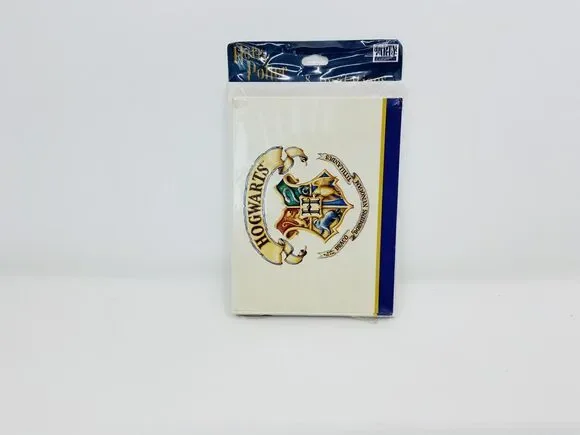 Vintage Harry Potter Invitations & Envelopes 8 Count Hogwarts Banne 2000