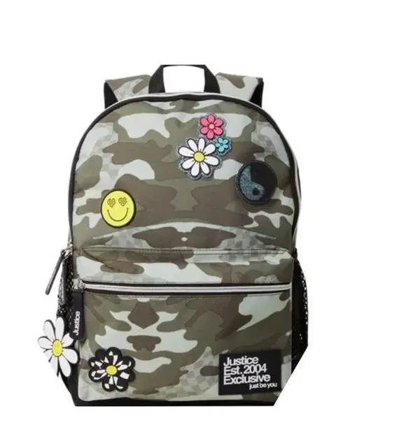 Girls Justice Backpack.  School Bag book bag. New with Tags, Camouflage