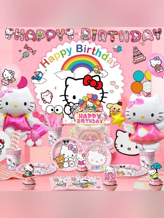 Hello Kitty Pink Rainbow Birthday Party Box!