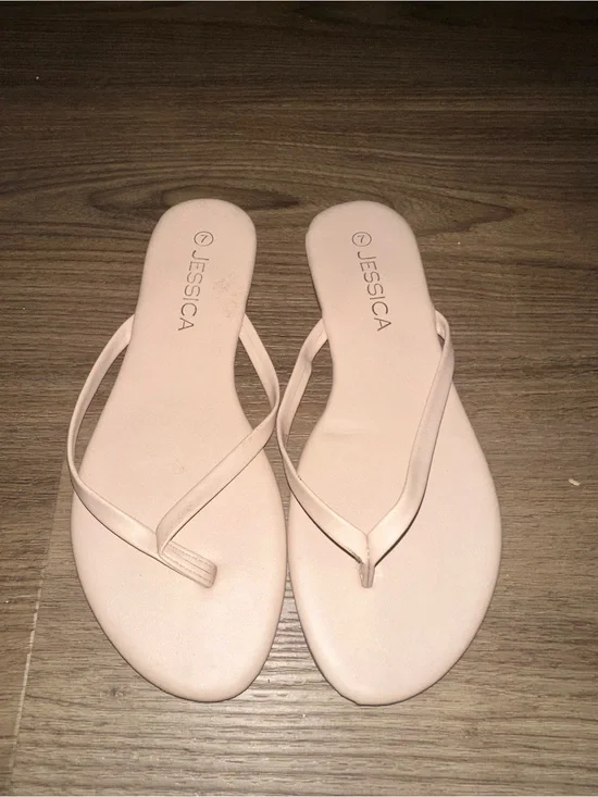 Jessica Women's cream blush Minimalist Flip Flop Sandals