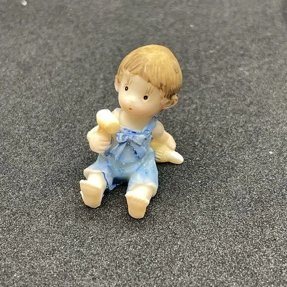 VTG Baby Shower Party Favor Table or Cake Topper Mini Baby Boy Set of 24