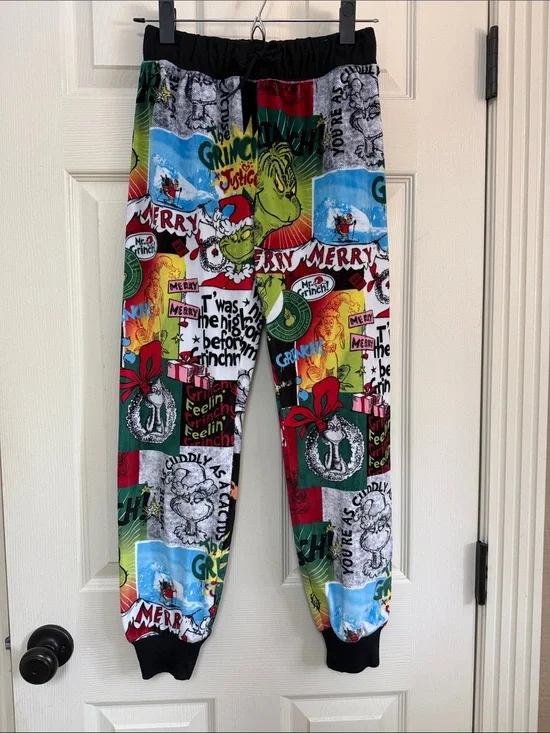 Justice The Grinch Multi-Color Kids Pajama Bottoms