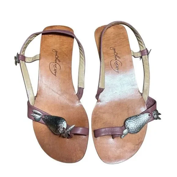 Rachel Comey Slingback Sandal with Metallic Embellishment NWOB Size 7 1/2