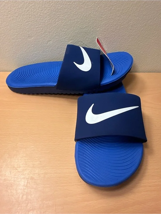 NWT Nike Kawa Slide Blue Void/Signal Blue Sandals  Kids Sz 6Y 819352-404