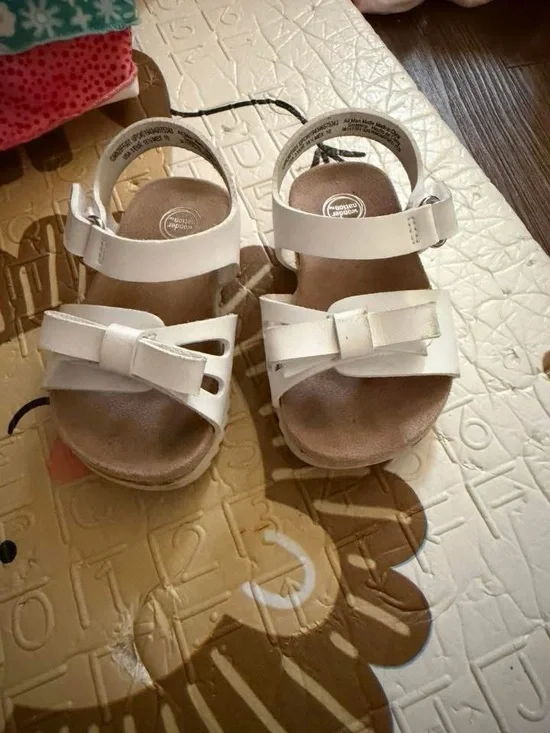 wonder nation White Bow Toddler Sandals
