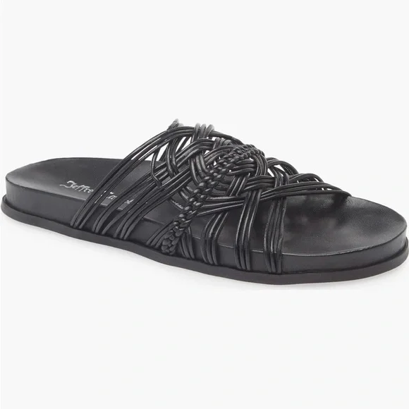 Jeffrey Campbell Intwined Slide Sandal in Black Size 7 NIB