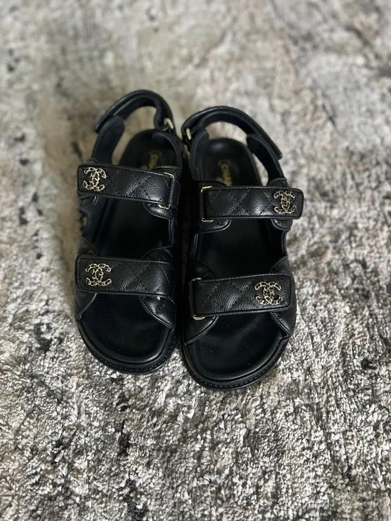 Black Chanel Sandals