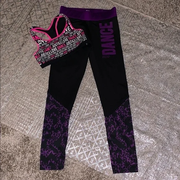 Justice Leggings (12) and Bra Top (10) Pre…