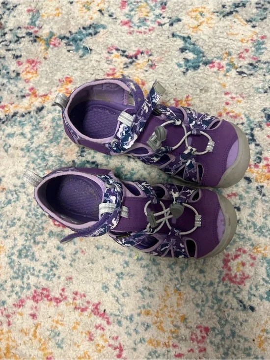 Keen Kids Purple Outdoor Sandals with Gray Accents