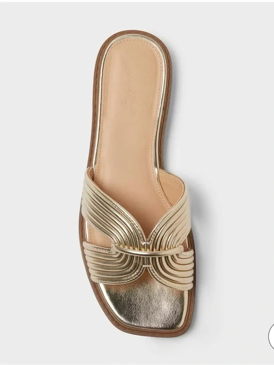 Metallic Gold Mia Layered Sandal Size 8.5 *NEW
