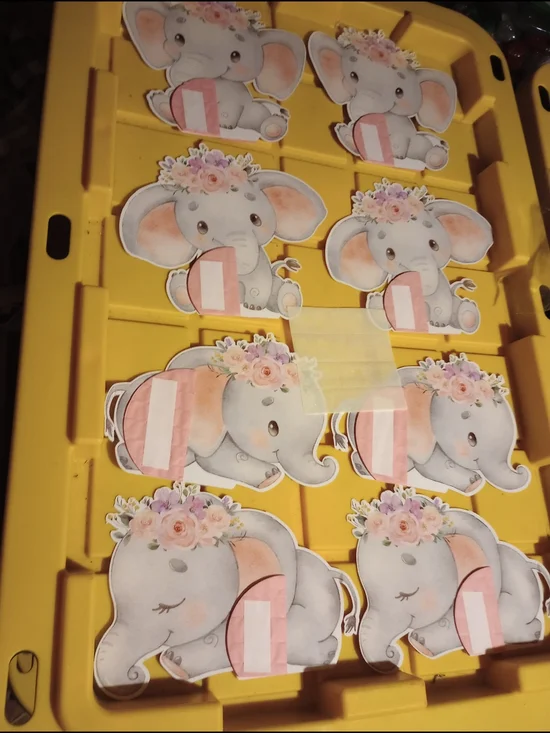 Baby Elephant Floral Party Decorations - Pink