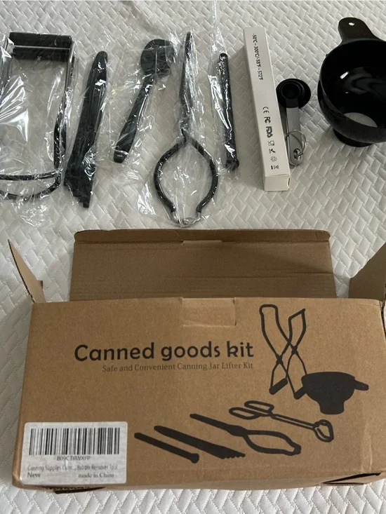 Canned Goods Kit — Black Canning Jar Lifter & Accessory Kit