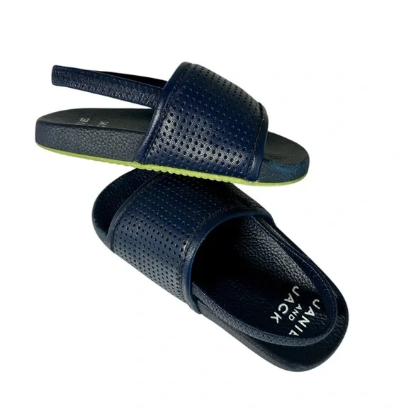 Janie and Jack Blue Perforated Pool Slides with Elastic Strap