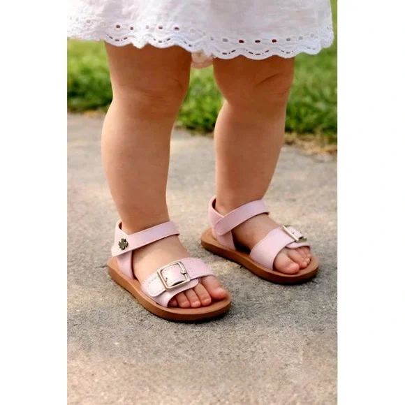 Lucky Brand Gan Toddler‎ Girls Blush Pink Buckle Sandals Size 5