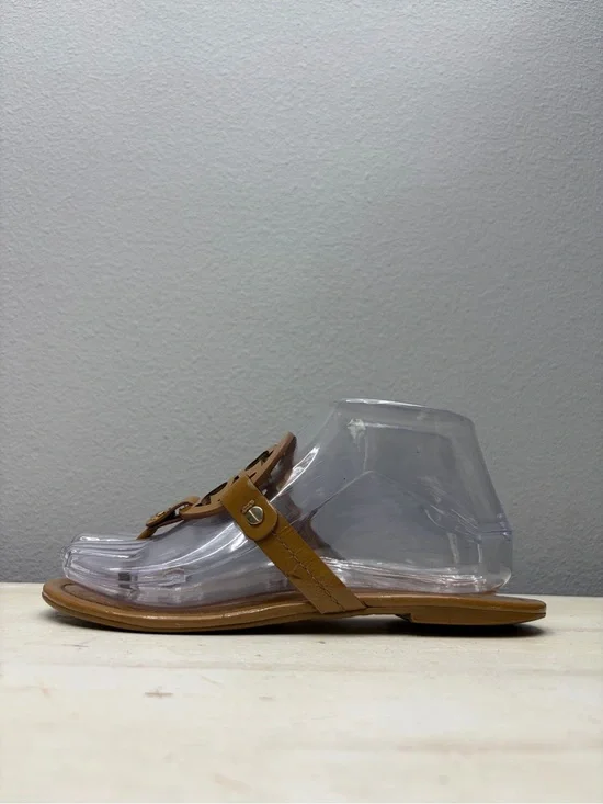 Tory Burch Brown Patent Leather Miller Thong Sandals Size 6
