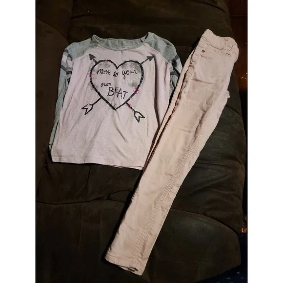 Justice move to your own beat top size 8 pink pants size‎ 8 slim